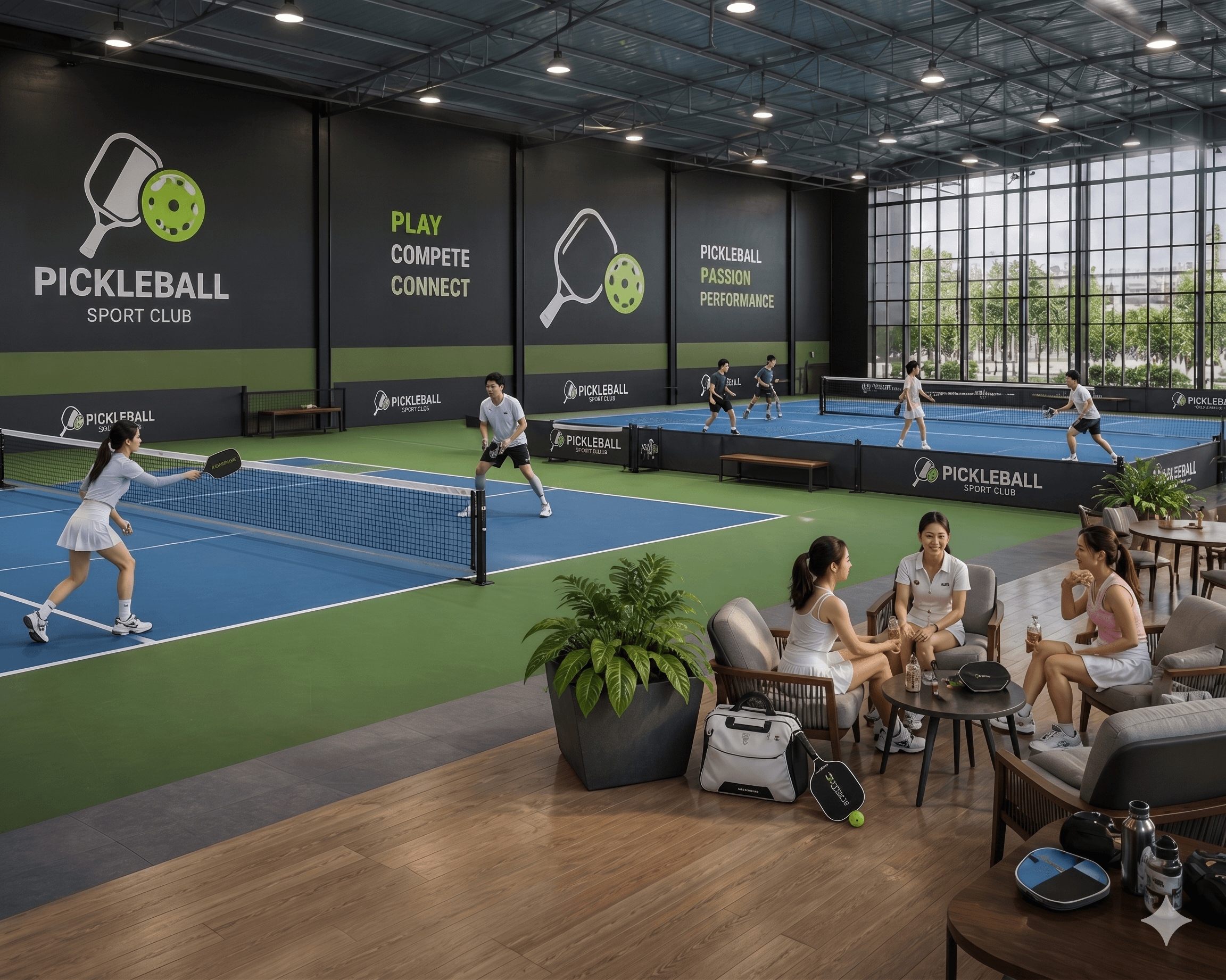 Nhà cộng đồng — Sân Pickleball (bên trong)
